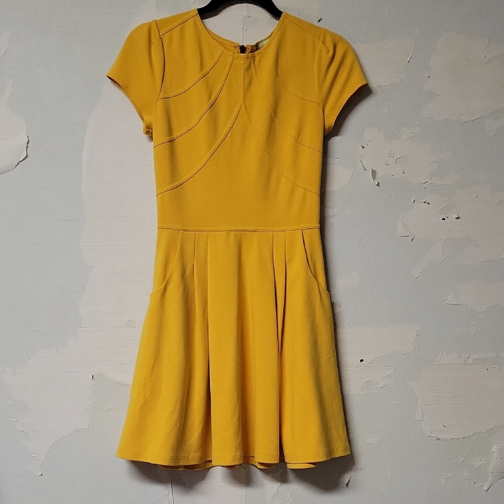 Yellow Cap Sleeve Dress